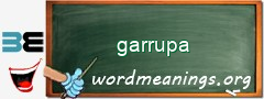 WordMeaning blackboard for garrupa